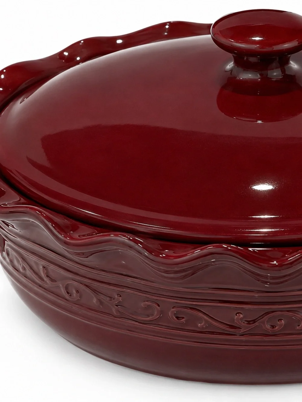 Celebrating Home Stoneware Collection Cranberry Casserole Dish
